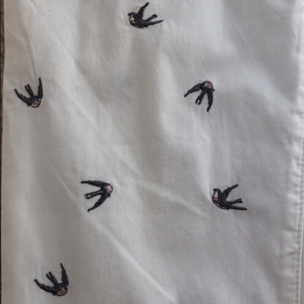 Anthropologie pants.  White cotton.